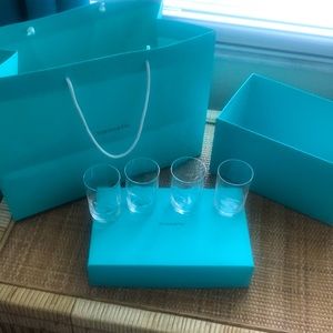 Tiffany & Co. Thumbprint Glasses. Set of 4. Comes with Tiffany Box & Bag.